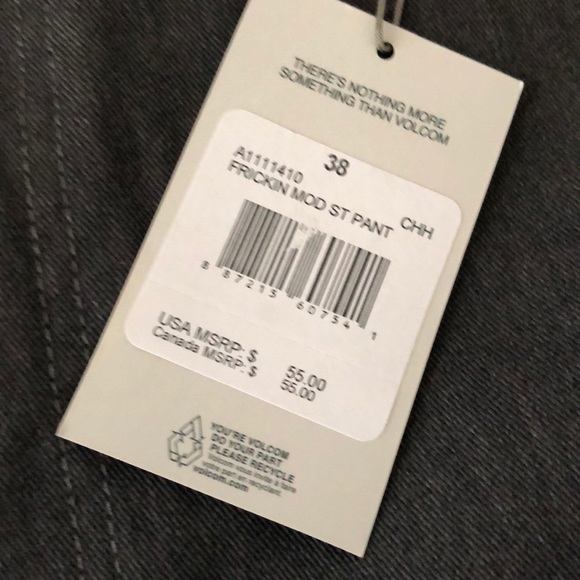 Volcom Frickin Mod pants. New with tags. Size 38. - Picture 3 of 3
